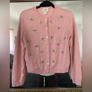 Vintage Neiman Marcus Cashmere Rosette Sweater